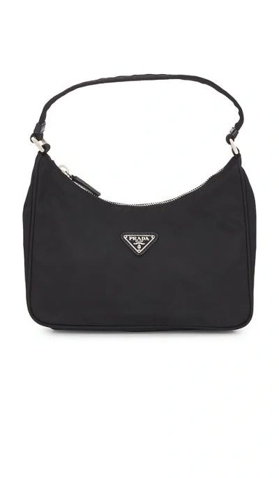 Fwrd Renew Prada Black Mini Re-edition 2000 Re-nylon Shoulder Bag