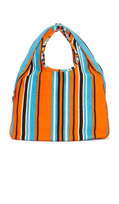 Fwrd Renew Prada Canapa Baiadera Hobo Bag In Arancio