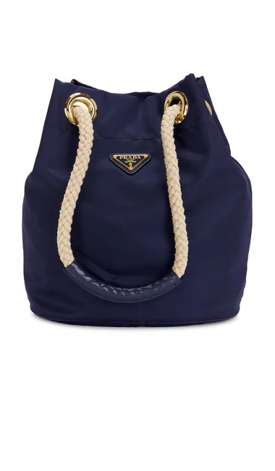 Fwrd Renew Prada Mariner Re-edition Bucket Tote Bag In Navy