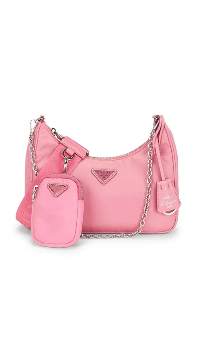 Fwrd Renew Prada Re-edition 2005 Re-nylon Shoulder Bag In Pink