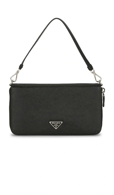 Fwrd Renew Prada Saffiano Document Holder In Black