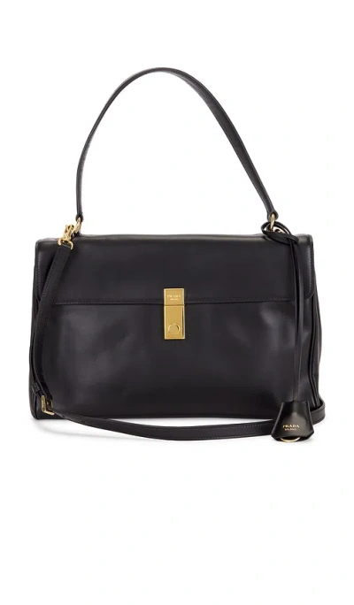 Fwrd Renew Prada Soft Sound Shoulder Bag In Black