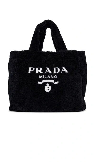 Fwrd Renew Prada Terry Tote Bag In Black