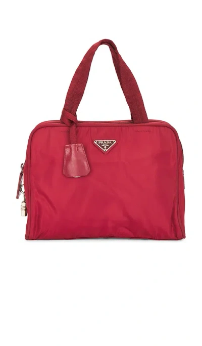 Fwrd Renew Prada Tessuto Handbag In Red