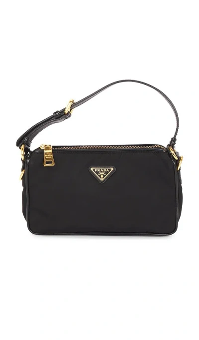 Fwrd Renew Prada Tessuto Pouch In Black