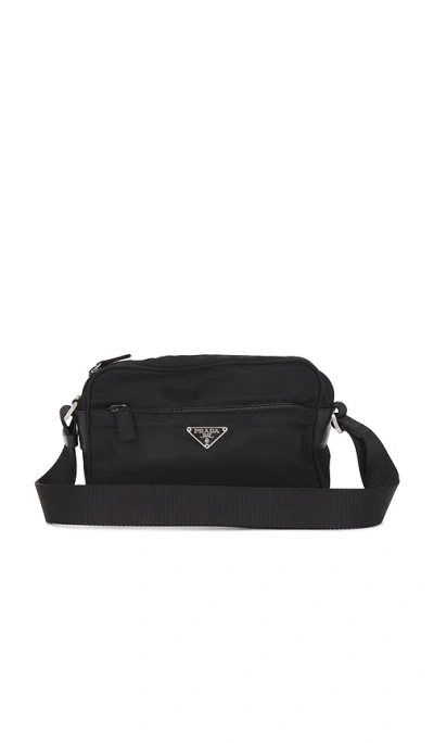Fwrd Renew Prada Tessuto Shoulder Bag In Black