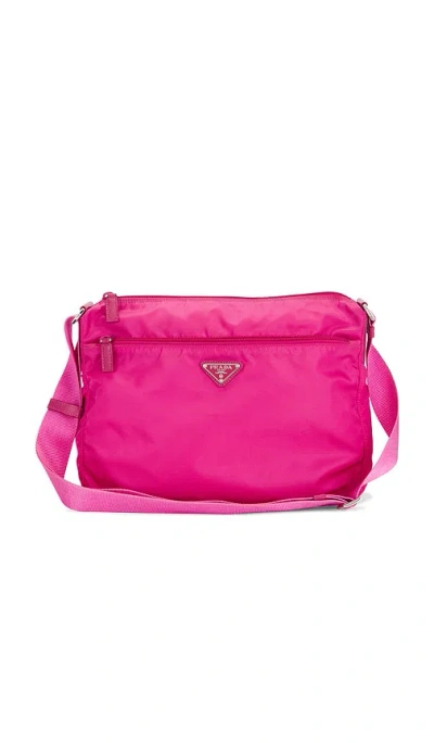 Fwrd Renew Prada Tessuto Shoulder Bag In Pink