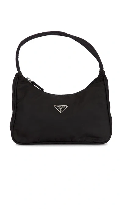Fwrd Renew Prada Tessuto Sport Hobo Bag In Black