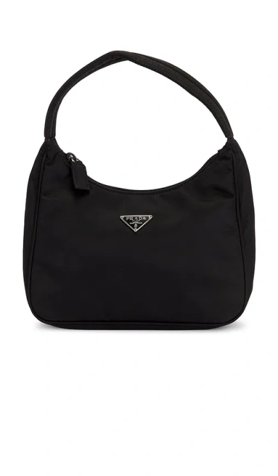 Fwrd Renew Prada Tessuto Sport Hobo Bag In Black