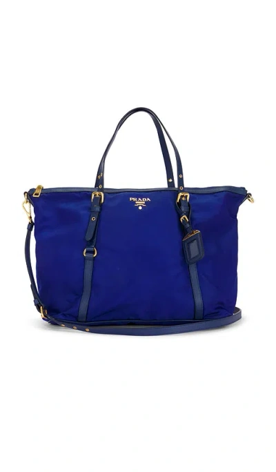 Fwrd Renew Prada Tessuto Tote Bag In 蓝色