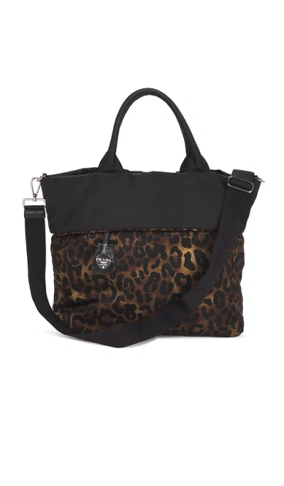 Fwrd Renew Prada Tessuto Tote Bag In Brown