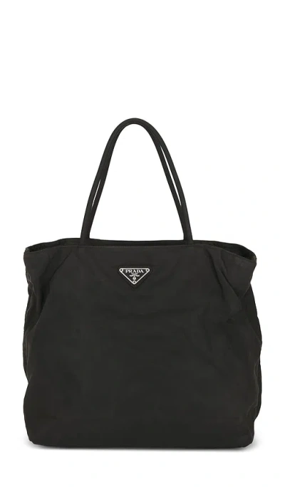Fwrd Renew Prada Tessuto Tote Bag In Black