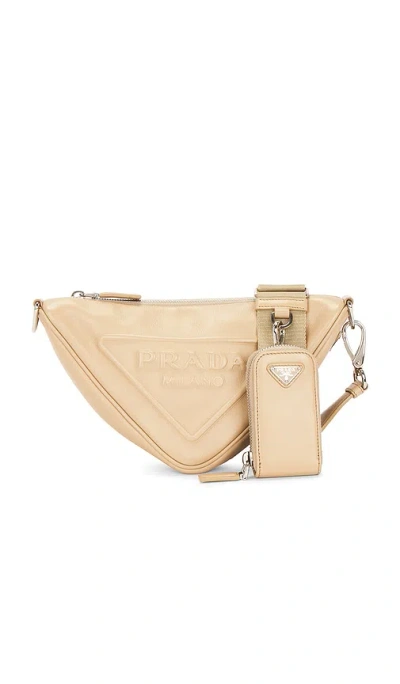 Fwrd Renew Prada Triangle Shoulder Bag In Brown