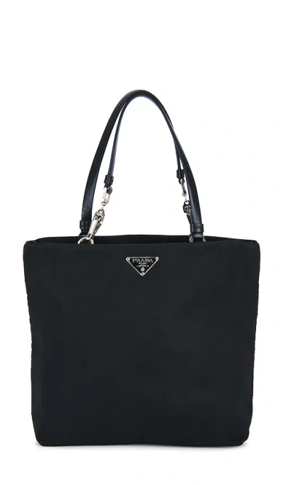 Fwrd Renew Prada Vintage Tessuto Tote Bag In Black