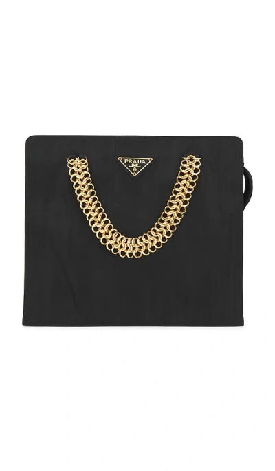 Fwrd Renew Prada Vintage Tessuto Tote Bag In Black