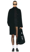 Fwrd Renew Prada Wool Coat In Black