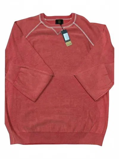 F/x Fusion Men's Crewneck Sweater In Coral In Pink