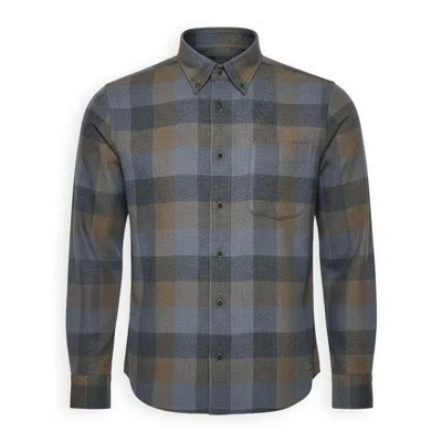 F/x Fusion Men's Large Check Top In Grey In Gray