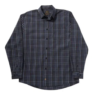 F/x Fusion Men's Long Sleeve Check Button Down Shirt In Blue