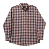 F/x Fusion Men's Long Sleeve Check Button Down Shirt In Grey/rust/navy In Multi