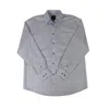 F/x Fusion Men's Long Sleeve Micro Check Shirt In Grey Multi In Gray