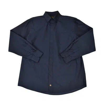 F/x Fusion Men's Long Sleeve Textured Tonal Shirt In Blue