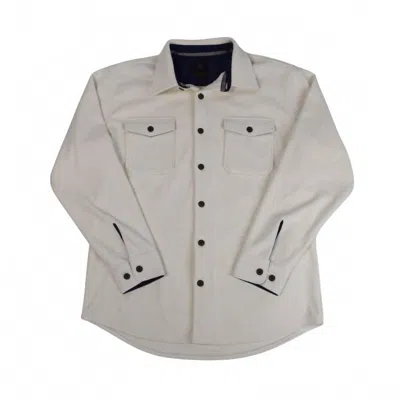 F/x Fusion Men's Long Sleeve Washed Cord Shirt In Bone In Neutral