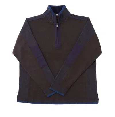 F/x Fusion Men's Plaited 1/4 Zip Mock Top In Brown