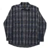 F/x Fusion Men's Stretch Check Brushed Flannel Shirt In Tan/navy In Multi