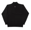 F/x Fusion Men's Tonal Diamond 1/4 Zip Sweater In Black In Black