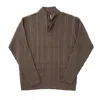 F/x Fusion Men's Trend 1/4 Zip Cable Mock Sweater In Taupe Heather In Multi