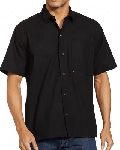 F/x Fusion Short Sleeve Button Up Shirt In Black In Multi