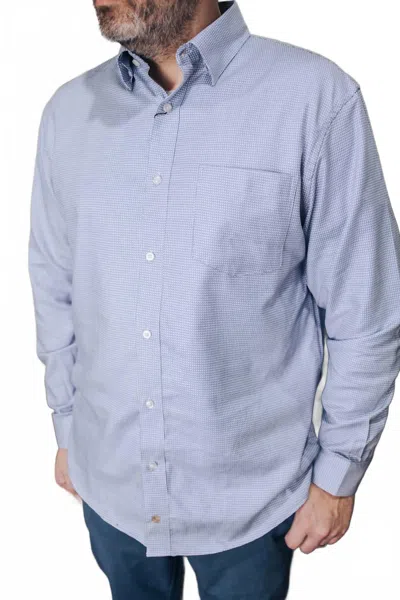 F/x Fusion Textured Zig Zag Long Sleeve Shirt In Blue/grey Ub