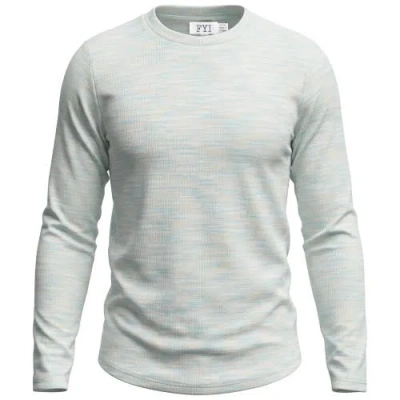 Fyi Kids'  Multi Rib Curved Hem Long Sleeve Top In Blue