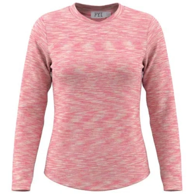 Fyi Kids'  Multi Rib Curved Hem Long Sleeve Top In Pink