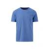 FYNCH HATTON CRYSTAL BLUE COTTON WASHED T SHIRT