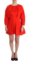 Fyodor Golan Mini Linen 3/4 Sleeve Sheath Women's Dress
