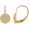 Fzn 10k Gold Diamond Drop Earrings In Yellow