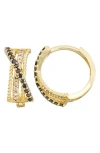 Fzn 10k Gold Diamond Multi Hoop Earrings In Gold
