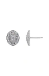 Fzn 10k Gold Diamond Stud Earrings In Silver