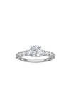 Fzn 10k Gold Lab Created Diamond Ring In White