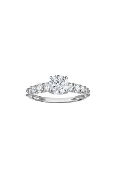 Fzn 10k Gold Lab Created Diamond Ring In White