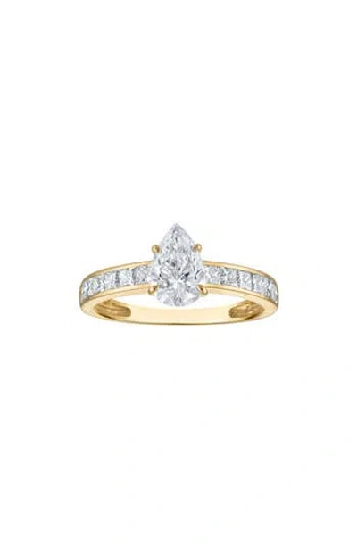 Fzn 10k Gold Lab Grown Diamond Pear Ring In Yellow