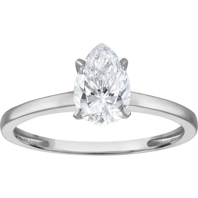 Fzn 10k Gold Lab Grown Diamond Solitaire Ring In White