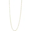 Fzn 10k Gold Mixed Clip Chain Necklace In Gold