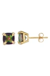 Fzn 10k Gold Mystic Topaz & Diamond Stud Earrings In Gold