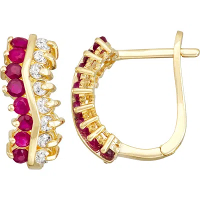 Fzn 10k Gold Pavé Diamond Swirl Drop Earrings In Yellow