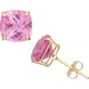 Fzn 10k Gold Solitaire Garnet Stud Earrings