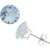 Fzn 10k Gold Solitaire Stud Earrings In Blue