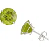 Fzn 10k Gold Solitaire Stud Earrings In Green